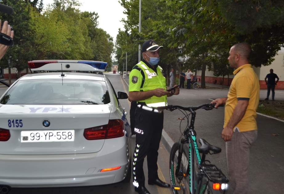 Mingəçevirdə karantin qaydalarını pozan velosipedçilərə qarşı reyd keçirilib