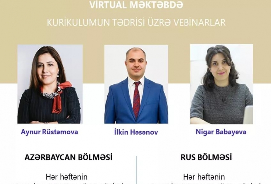 “Virtual məktəb”də kurikulumun tədrisi üzrə ödənişsiz vebinarlar davam edir
