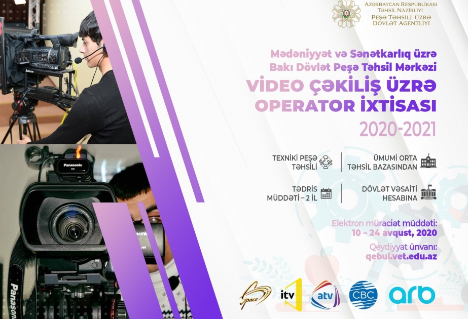 Peşə təhsilində videoçəkiliş üzrə operator ixtisası ikili proqram çərçivəsində tədris olunur