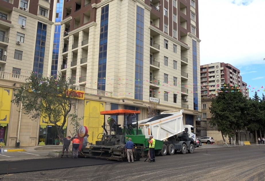 Nərimanov rayonunda 6630 metrlik küçə və yol təmir olunub VİDEO