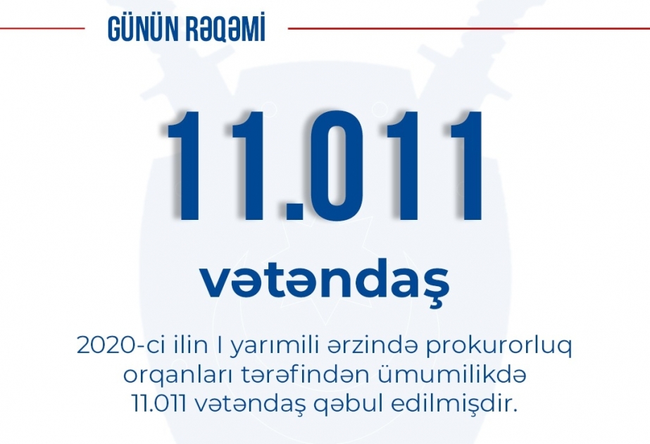 Bu ilin birinci yarısında prokurorluq orqanları tərəfindən 11 mindən çox vətəndaş qəbul edilib