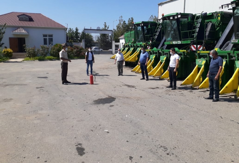 Pambıq tədarükü və emalı zamanı yanğın təhlükəsizliyi tələblərinə dair maarifləndirmə tədbirləri keçirilib