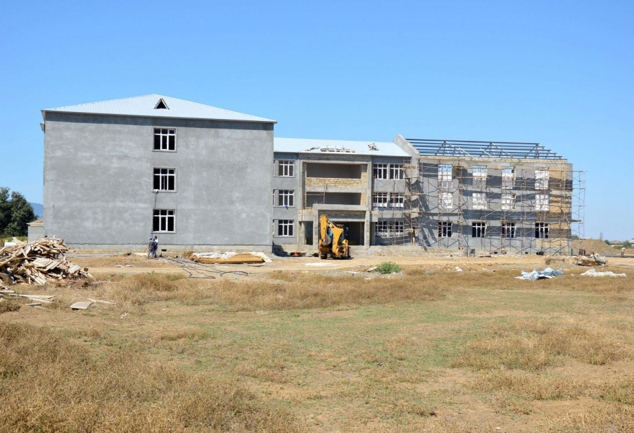 Masallının Boradigah qəsəbəsində 600 şagird yerlik yeni məktəb binası tikilir