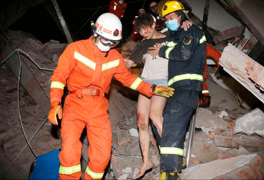 Çində otelin çökməsi nəticəsində azı beş nəfər ölüb