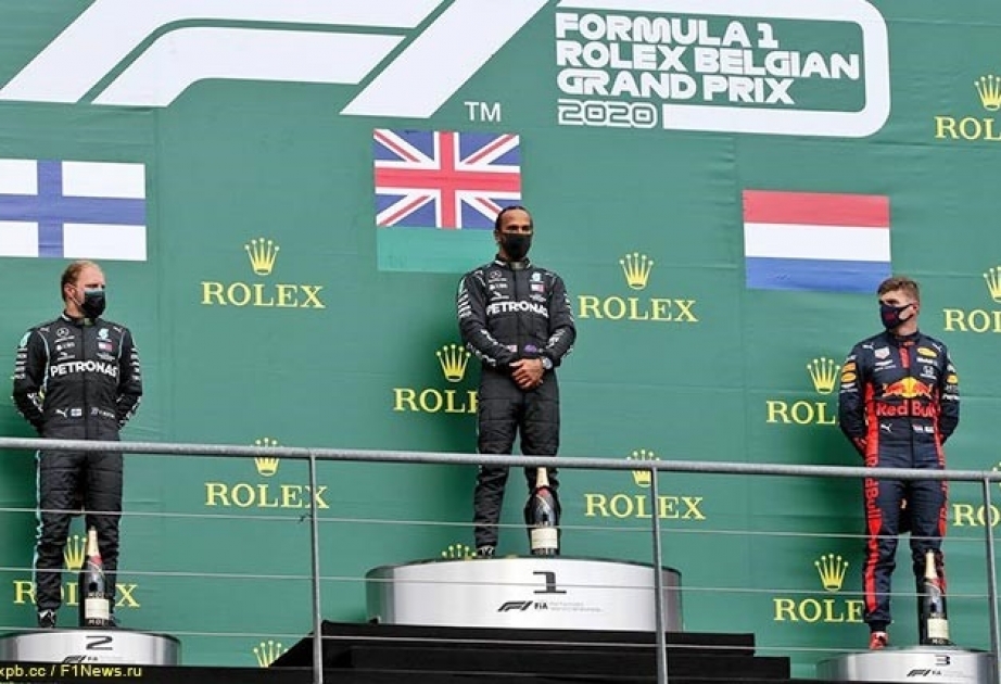“Mercedes”in pilotu Luis Hamilton Formula 1 Belçika Qran-Prisinin qalibi olub