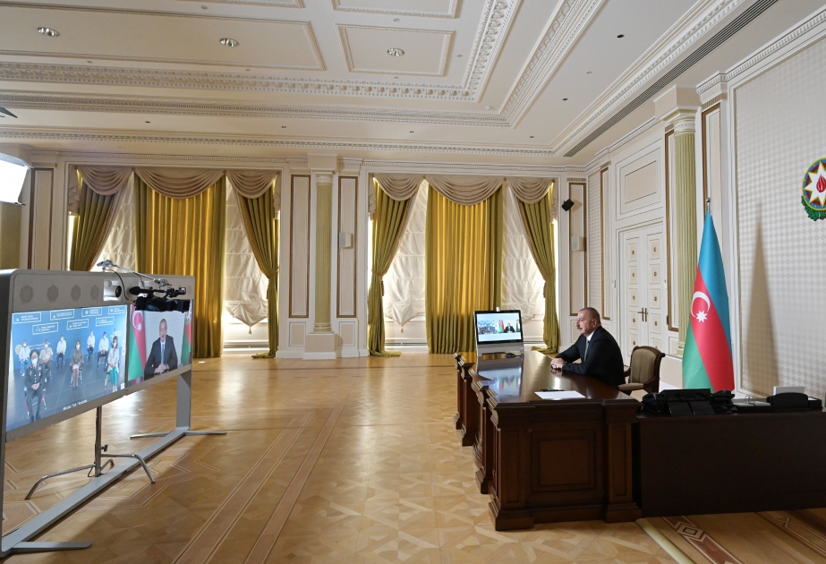 Prezident İlham Əliyev koronaviruslu xəstələrin müalicəsi üçün modul tipli növbəti hospitalın açılışında videoformatda iştirak edib YENİLƏNİB  VİDEO ​