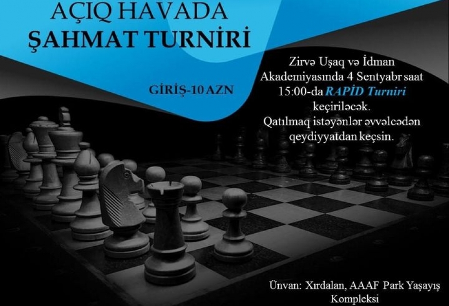 Açıq havada şahmat turniri keçiriləcək