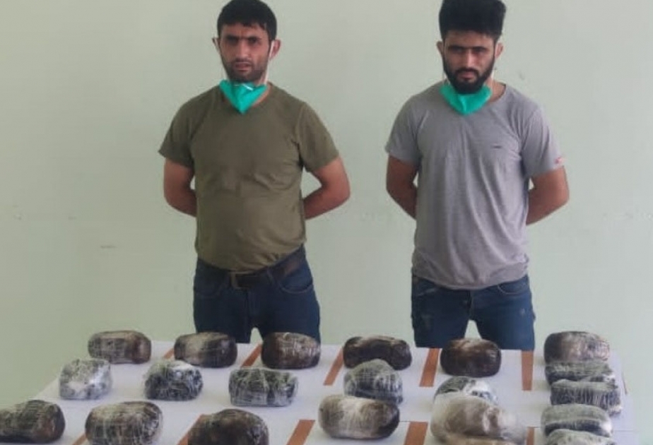 DSX: İrandan Azərbaycana 22 kiloqrama yaxın narkotik vasitə keçirmək istəyən şəxslər tutulublar