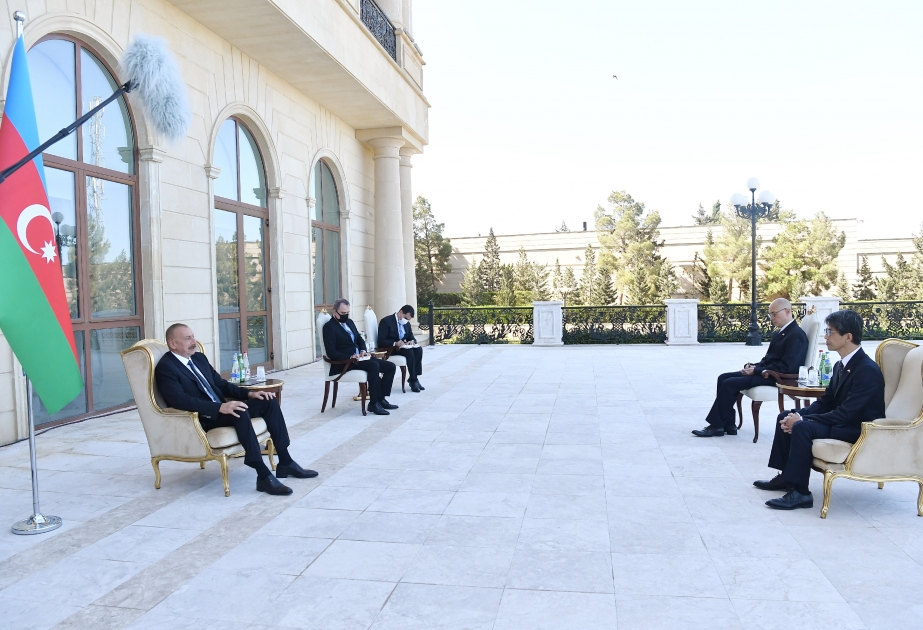 Prezident İlham Əliyev Yaponiyanın Azərbaycanda yeni təyin olunmuş səfirinin etimadnaməsini qəbul edib YENİLƏNİB VİDEO