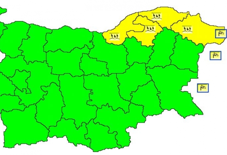 Güclü yağışlar səbəbindən Bolqarıstanın 4 bölgəsində “sarı” təhlükə kodu elan olunub