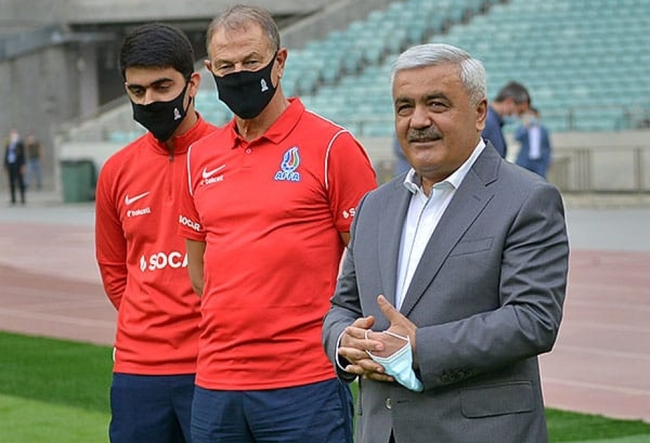 AFFA-nın prezidenti milli komandamızın üzvləri ilə görüşüb