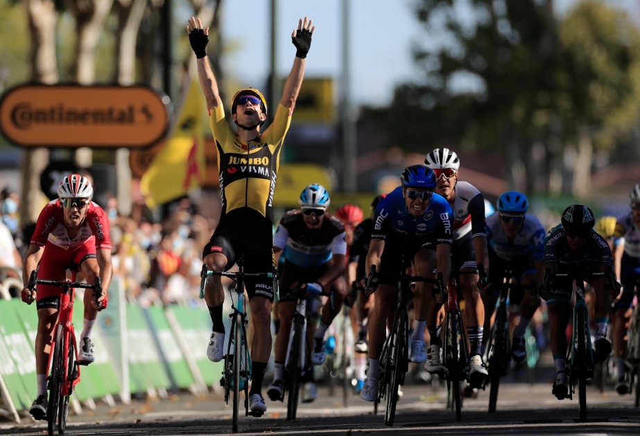 Tour de France: Van Aert wins stage seven