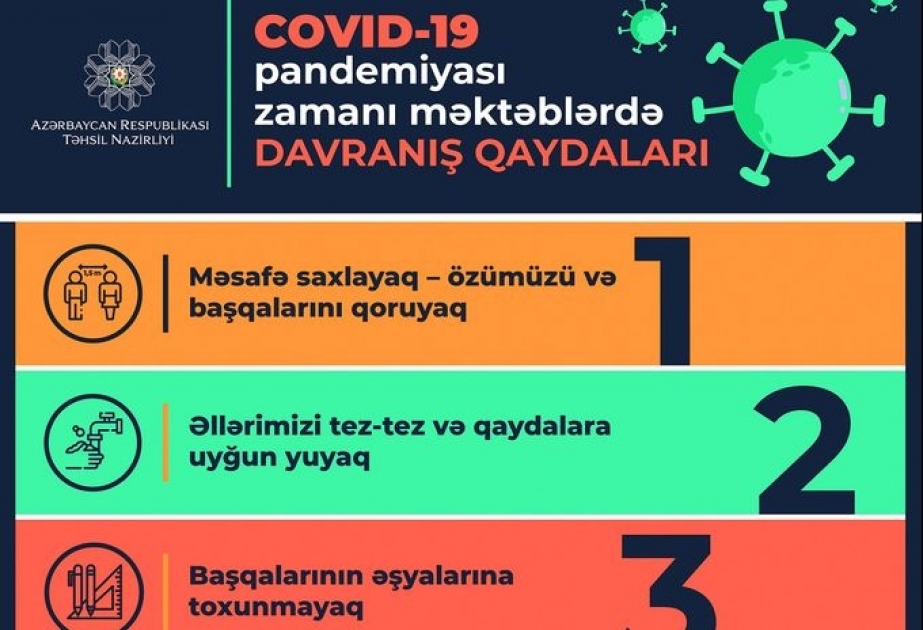 COVID-19 pandemiyası zamanı məktəblərdə davranış qaydaları
