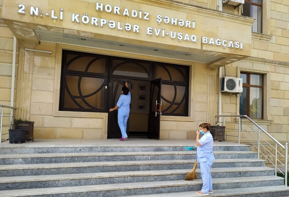Füzuli rayonunda uşaq bağçalarının açılması ilə əlaqədar hazırlıq işləri görülür