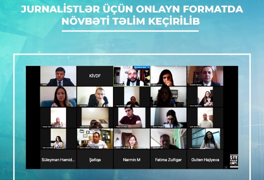 Jurnalistlər üçün onlayn formatda ikinci təlim keçirilib