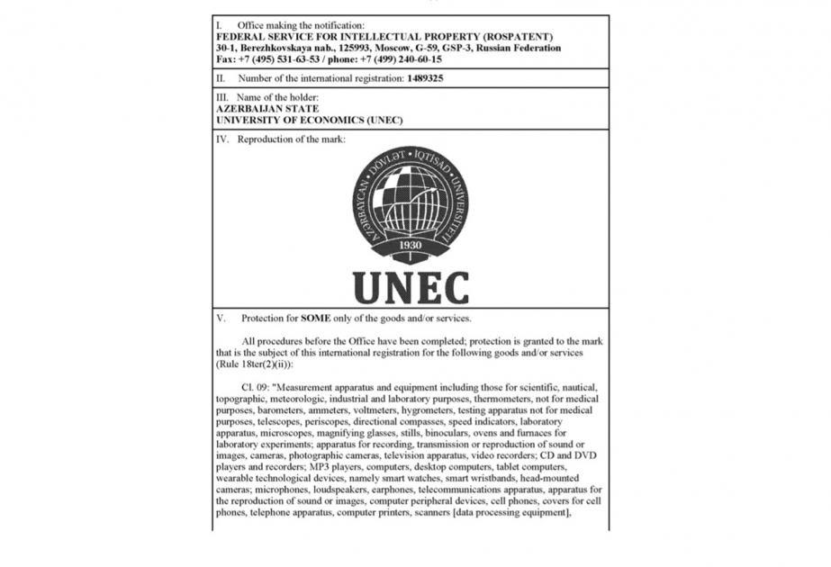 UNEC brand recognized in Russia