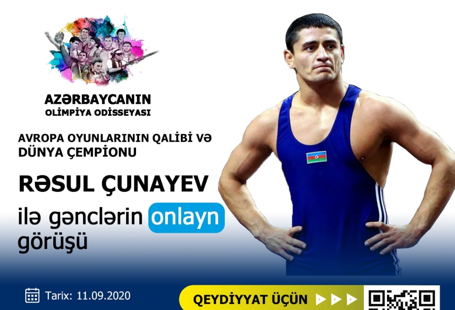 Dünya çempionu Rəsul Çunayev onlayn formatda gənclərlə görüşüb