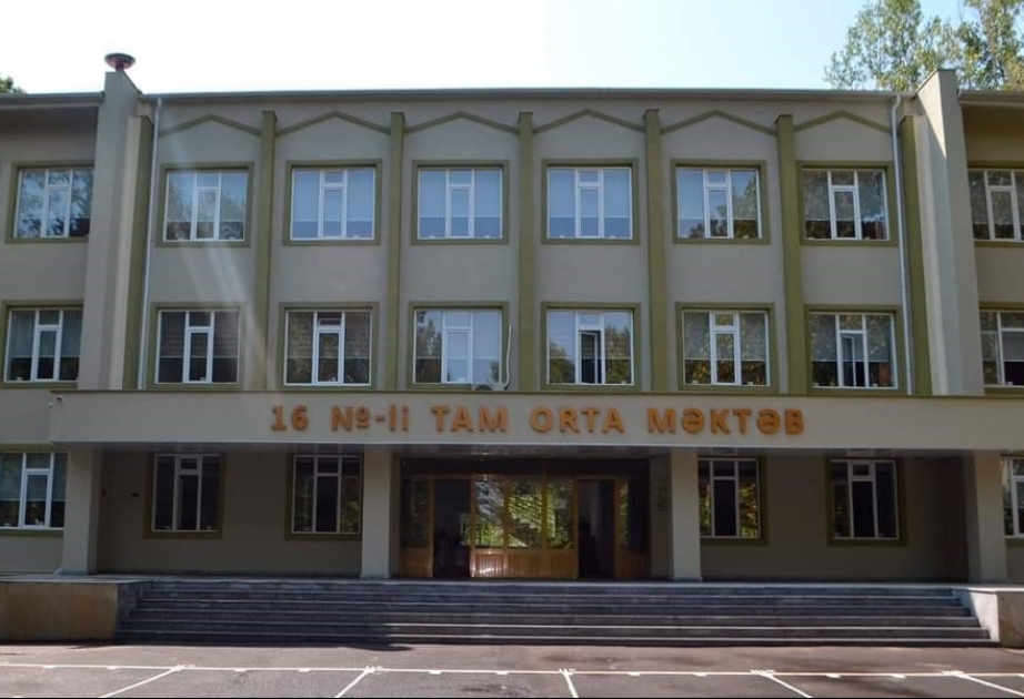 Mingəçevir şəhəri 16 nömrəli tam orta məktəbin əsaslı təmirdən sonra açılışı olub
