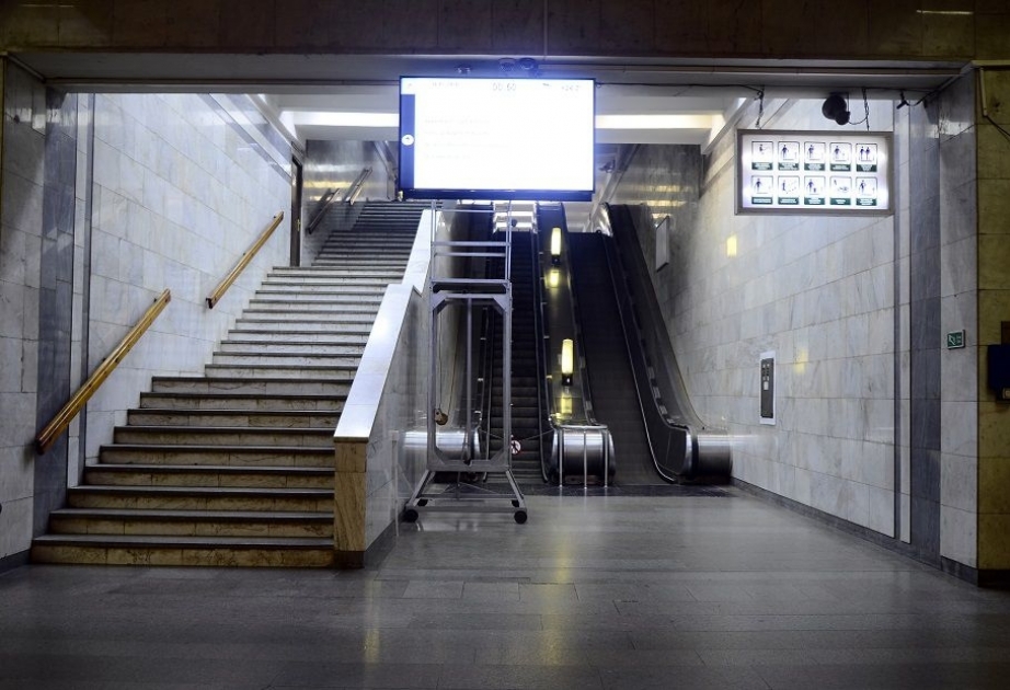 Metronun “Həzi Aslanov” stansiyasında təmirə dayandırılmış eskalator yenidən istismara verilib