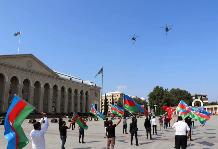 Aserbaidschanische und türkische Luftwaffen führen gemeinsame Flüge über Ganja durch