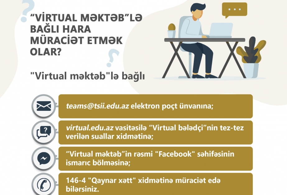 "Virtual məktəb"lə bağlı alternativ müraciət vasitələri yaradılıb
