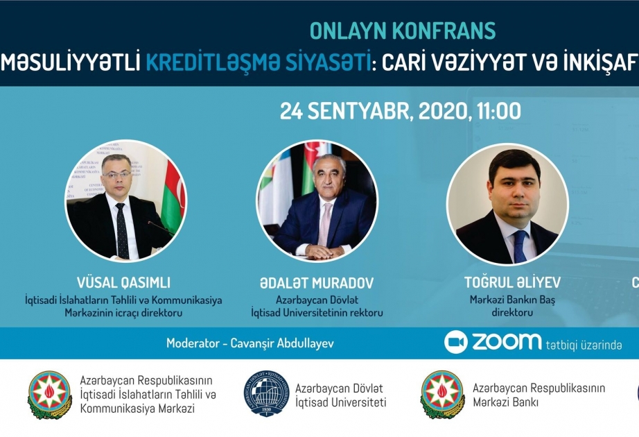 “Məsuliyyətli kreditləşmə siyasəti: cari vəziyyət və inkişaf perspektivləri” adlı konfrans keçiriləcək