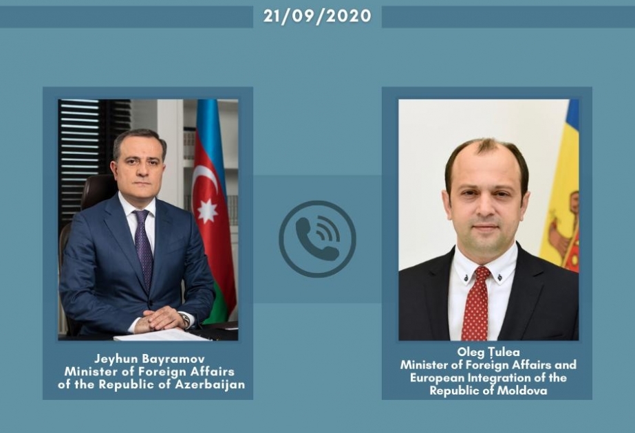 Azərbaycanın Xarici İşlər nazirinin moldovalı həmkarı ilə telefon danışığı olub