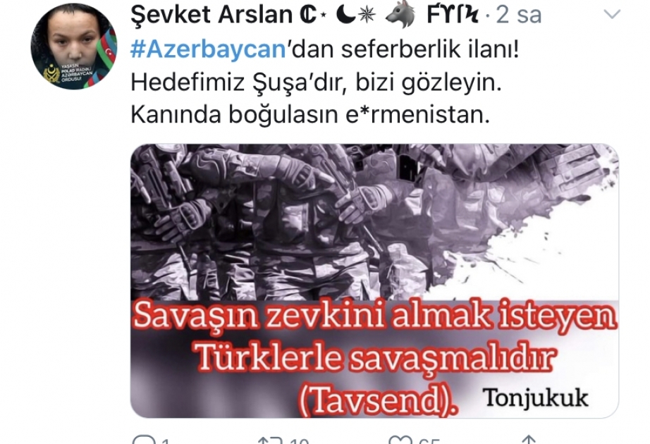Qardaş Türkiyə xalqı Azərbaycana sosial media vasitəsilə də dəstəyini ifadə edir