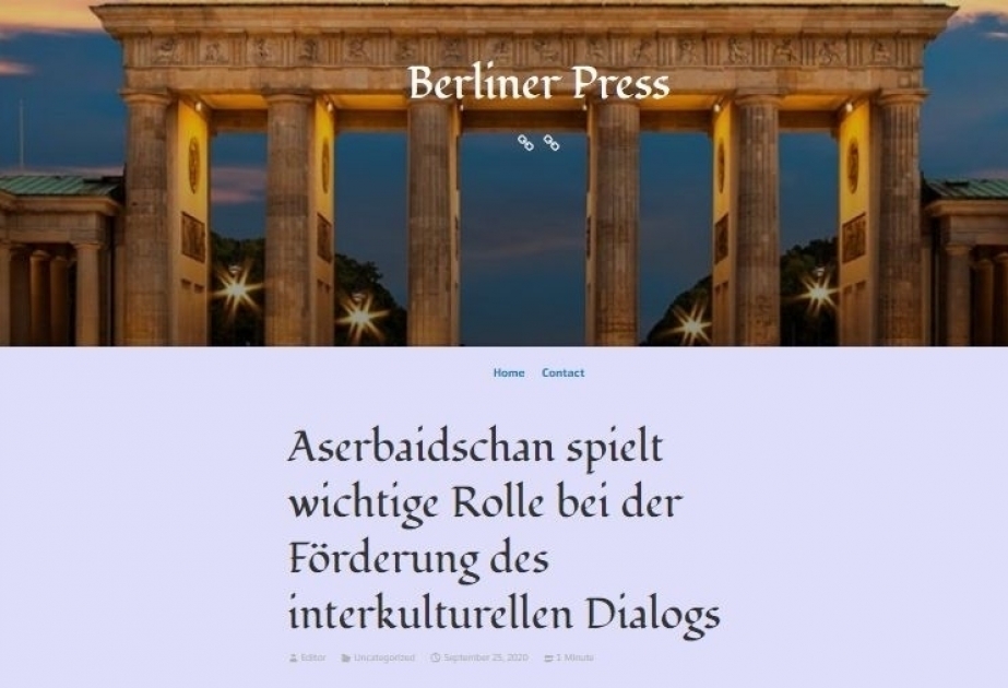 Berliner Press trascendió el discurso de lham Aliyev en el debate general del 75º período de sesiones de la Asamblea General de ONU