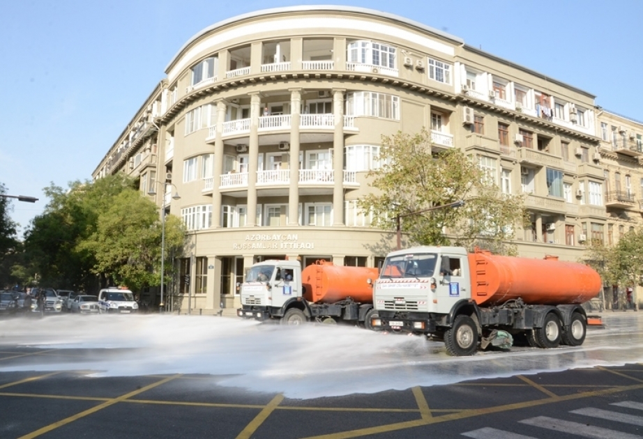 Bu gün Bakıda 553 küçə dezinfeksiya edilib
