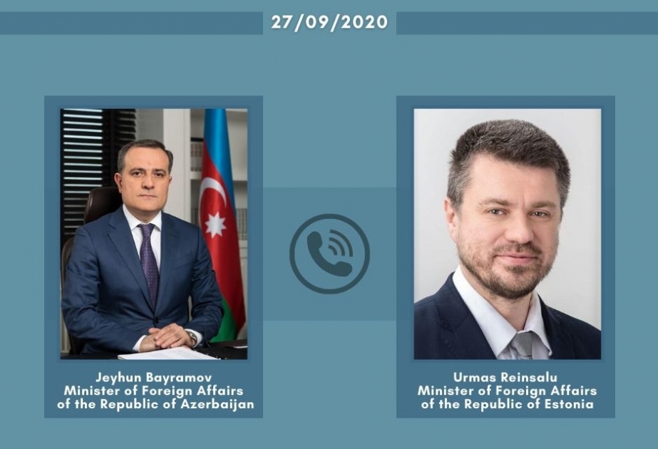 مكالمة هاتفية بين وزيري الخارجية الأذربيجاني والإستوني