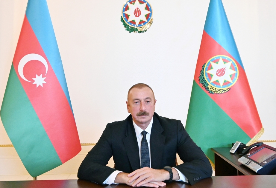 阿塞拜疆总统伊利哈姆·阿利耶夫与联合国秘书长安东尼奥 ·古特雷斯举行视频会议