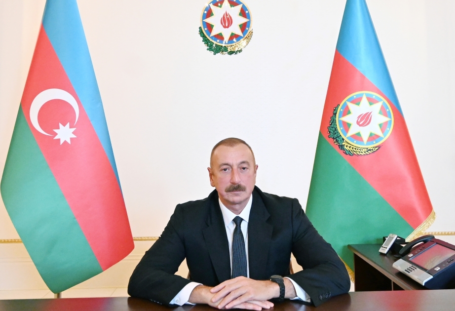 لقاء بين الرئيس الأذربيجاني إلهام علييف والأمين العام للأمم المتحدة أنطونيو غوتيريش عبر الاتصال المرئي