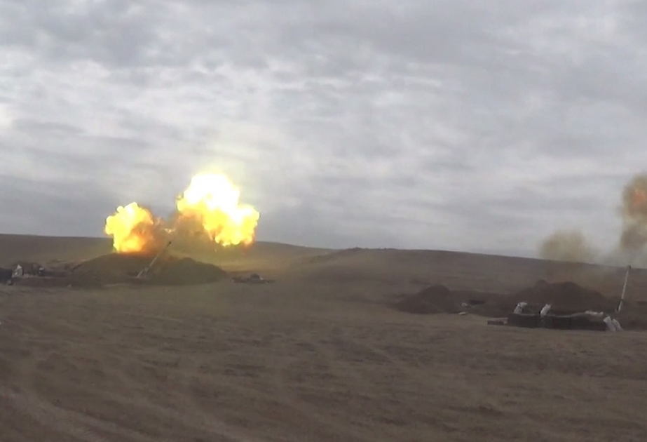 Azerbaijan’s Defense Ministry: Artillery units inflict crushing blow on the enemy VIDEO