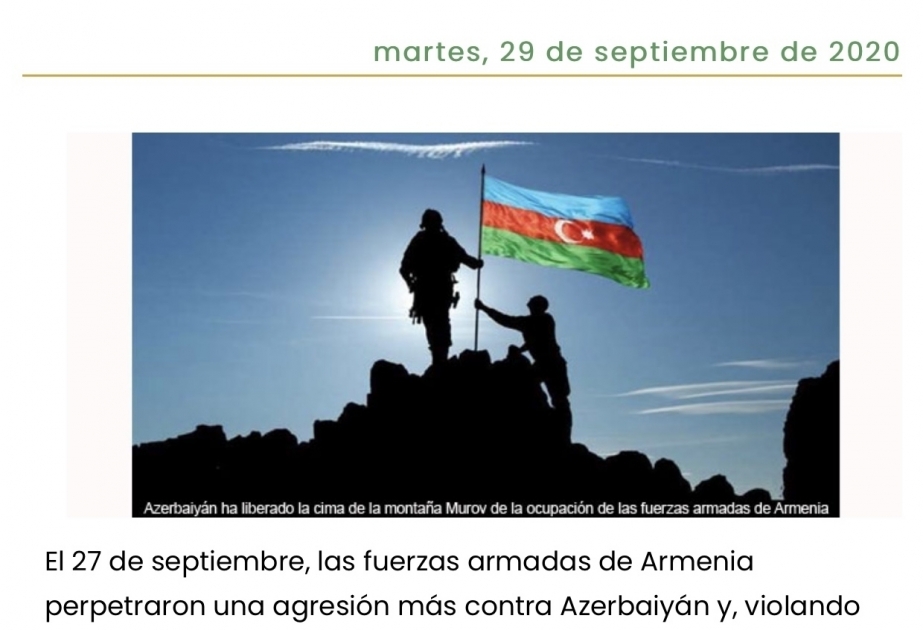 Portal español condena firmemente la provocación militar de Armenia contra Azerbaiyán