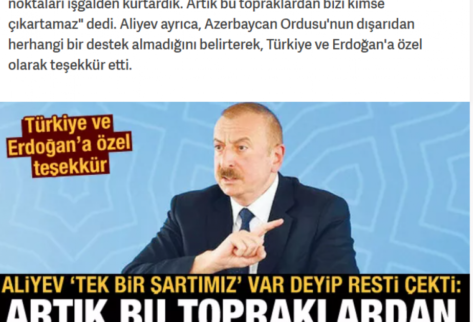 Azərbaycan mövzusu Türkiyə mediasının ana xəbərinə çevrilib