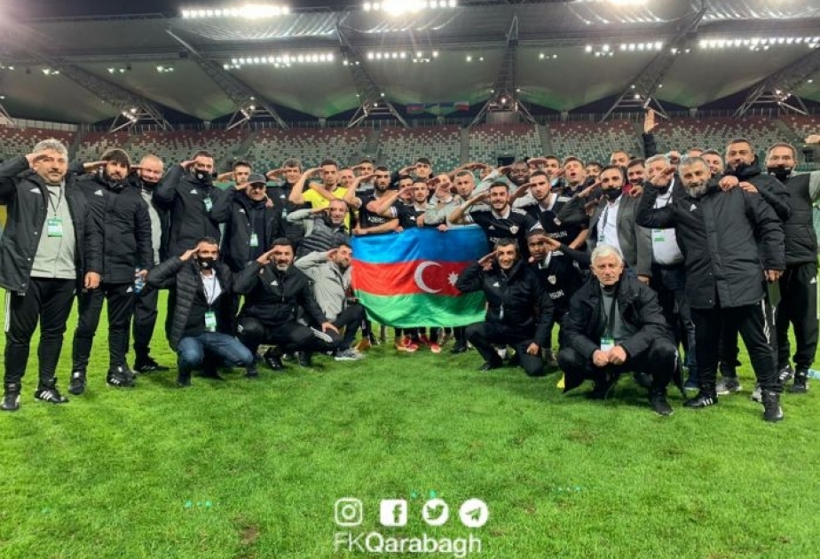 “Qarabağ” klubu “Legiya” üzərində qazandığı qələbəni əsgər salamı ilə qeyd edib