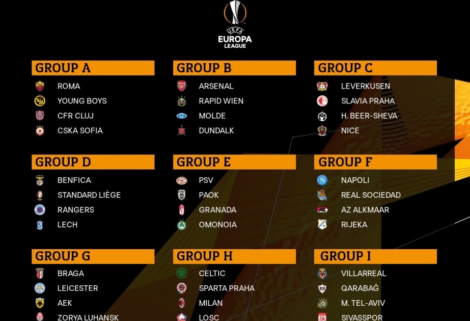 “Qarabağ”ın UEFA Avropa Liqasının qrup mərhələsindəki rəqibləri müəyyənləşib