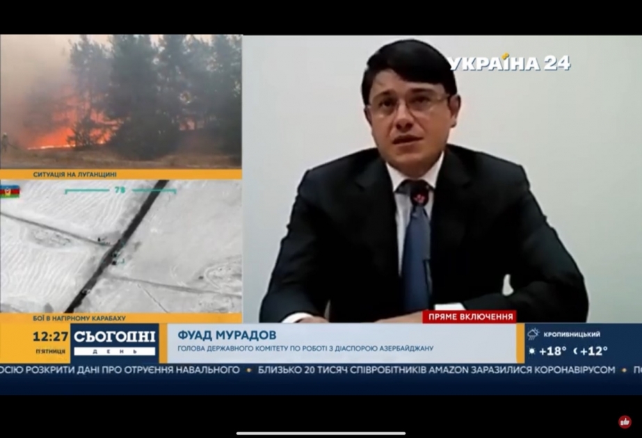 “Ukraina-24” telekanalının tamaşaçıları Ermənistanın işğalçılıq siyasəti barədə məlumatlandırılıb VİDEO