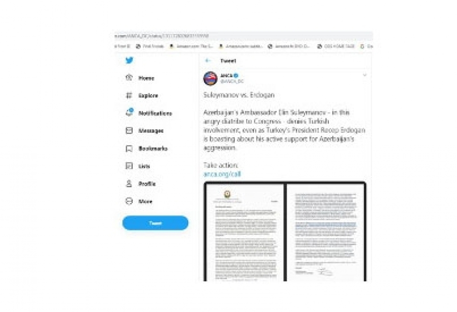 ABŞ-dakı erməni lobbisi Azərbaycan səfirinin Konqresin üzvlərinə göndərdiyi məktubdan narahatdır