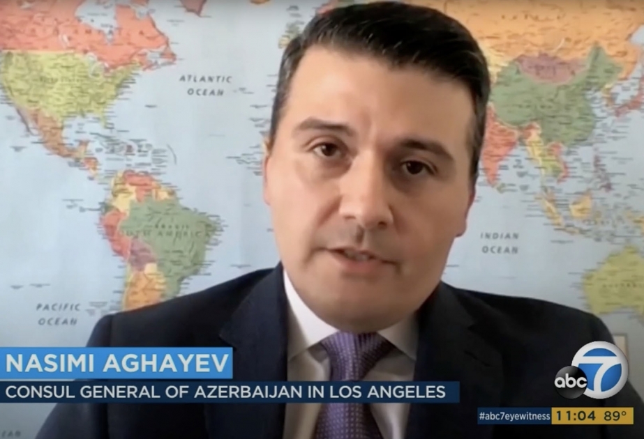 Azerbaijan’s Consul General in Los Angeles gives interviews to several US TV channels