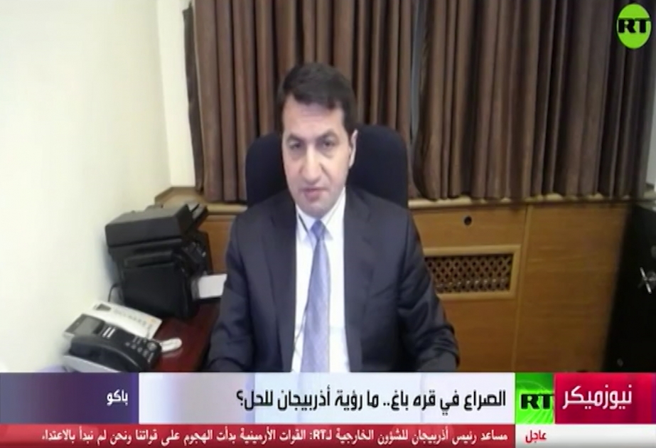 Prezidentin köməkçisi Hikmət Hacıyev Ermənistanın təxribatları ilə bağlı “Russia Today Arabic” kanalına müsahibə verib YENİLƏNİB VİDEO