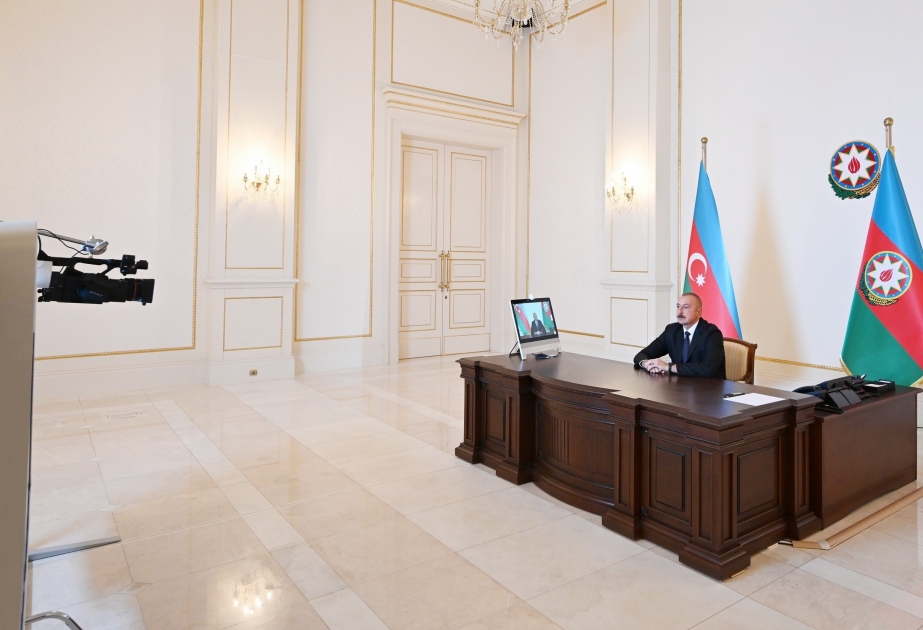 El presidente Ilham Aliyev fue entrevistado por el canal Al ArabiyaTV