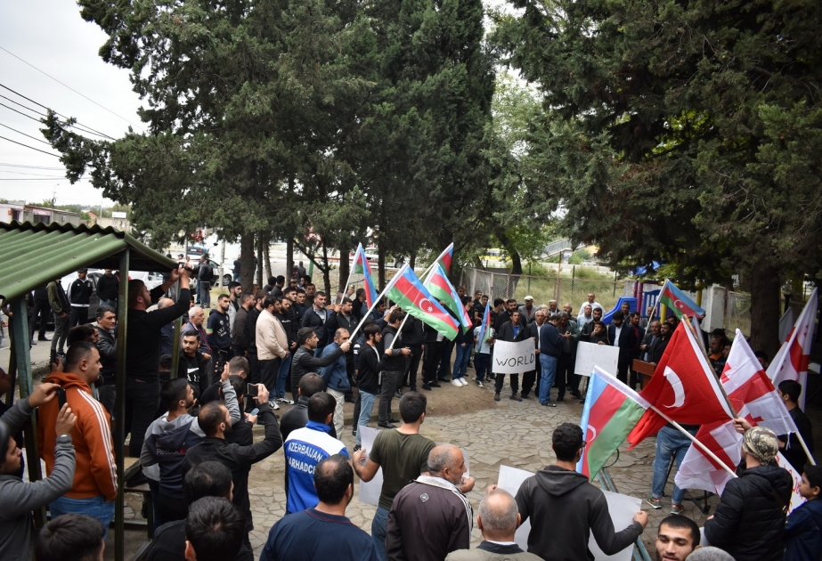 Gürcüstanda Azərbaycana dəstək aksiyası keçirilib