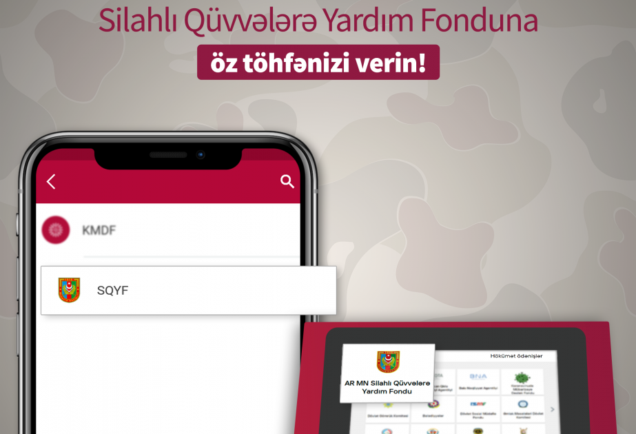 ®  “BirBank” vasitəsilə Silahlı Qüvvələrə Yardım Fonduna yardım etmək mümkün olub
