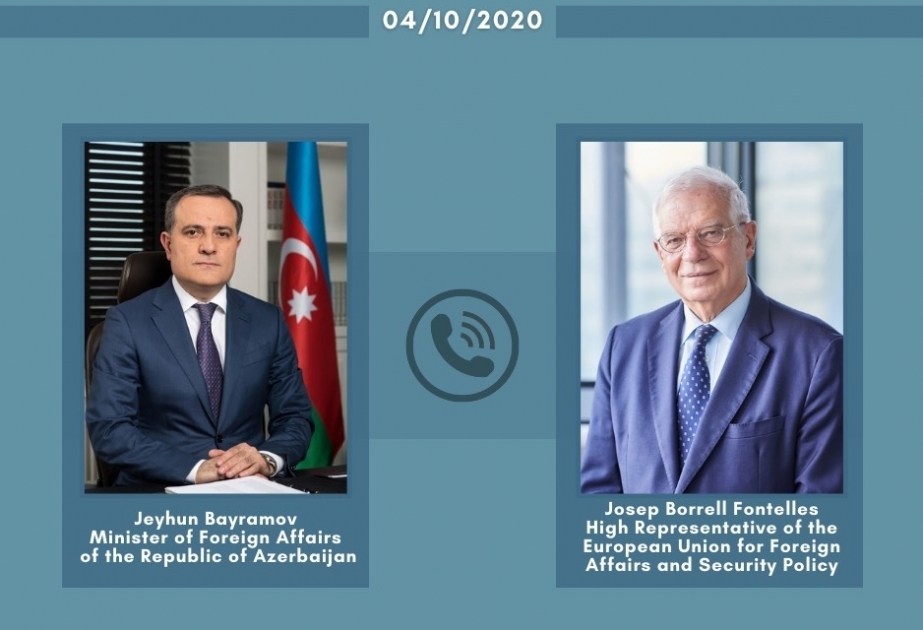 Azerbaijani FM highlights Armenian`s provocation in phone talk with EU High Representative