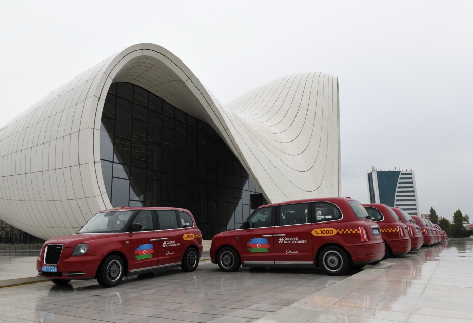 “Baku Taxi” avtomobillərini Azərbaycan bayrağı ilə bəzəyib