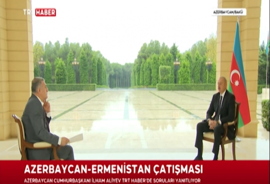 Azərbaycan Prezidenti “TRT Haber” telekanalına müsahibəsində atəşkəsin şərtlərini açıqlayıb VİDEO