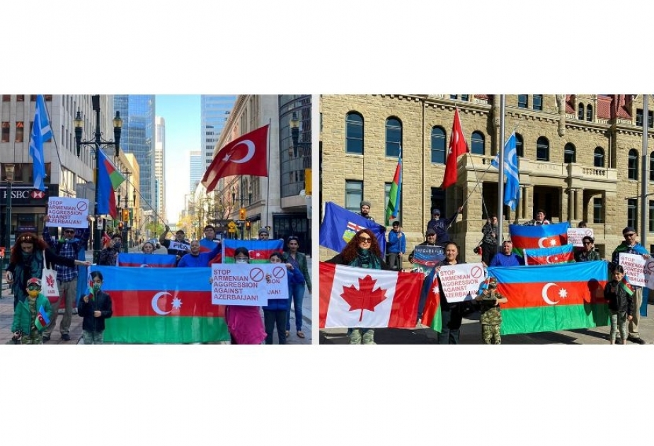 Kanadada ölkəmizə dəstək məqsədilə həmrəylik yürüşü keçirilib