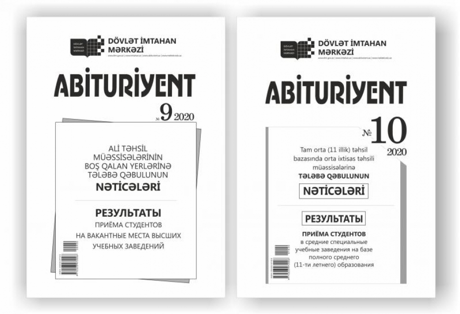“Abituriyent” jurnalının 9 və 10-cu nömrələrinin elektron versiyaları DİM-in saytına yerləşdirilib